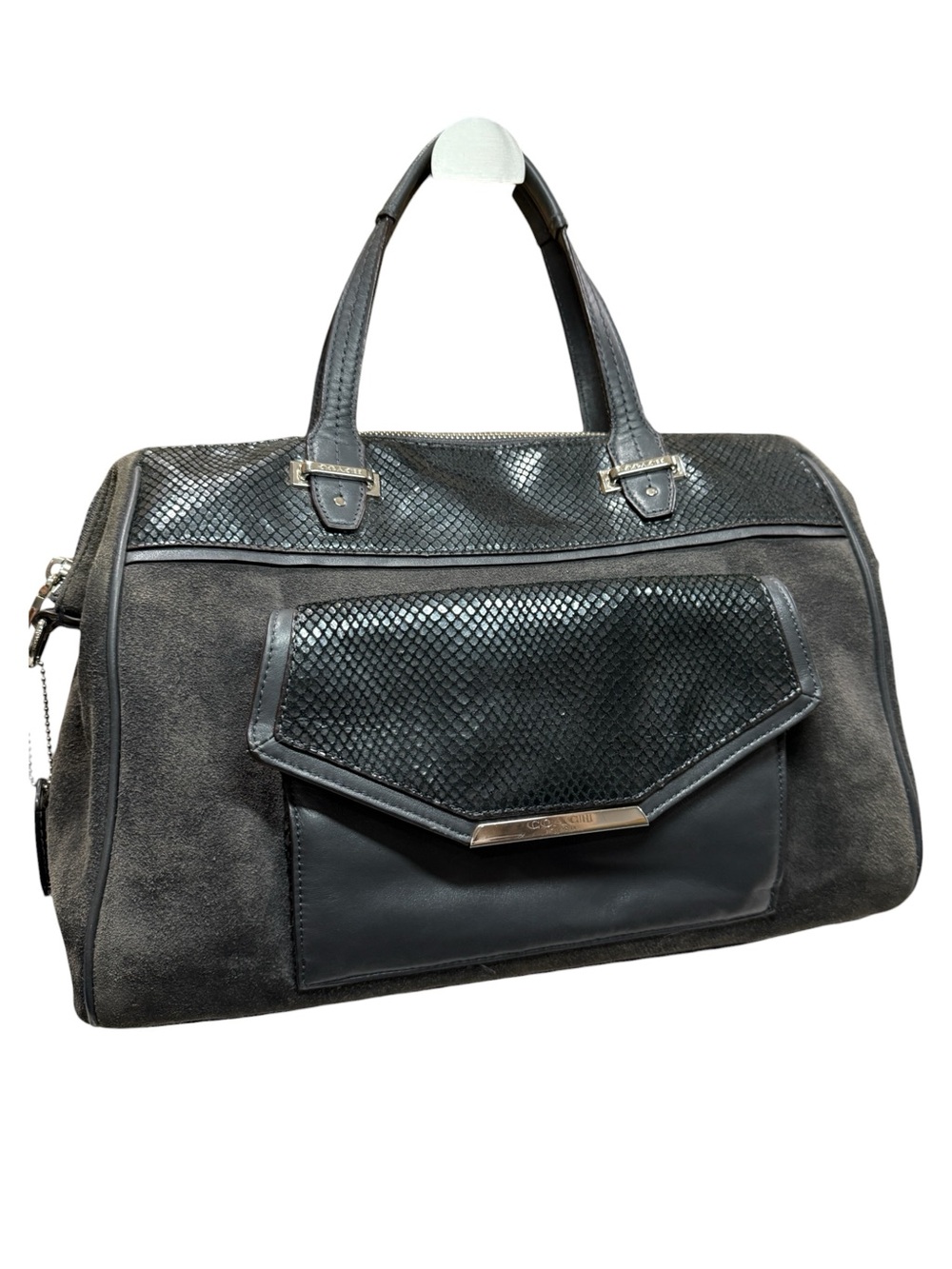 Coach Taylor Suede, Leather and Snake Skin Embossed Purse w/ Purse pillow (2014)